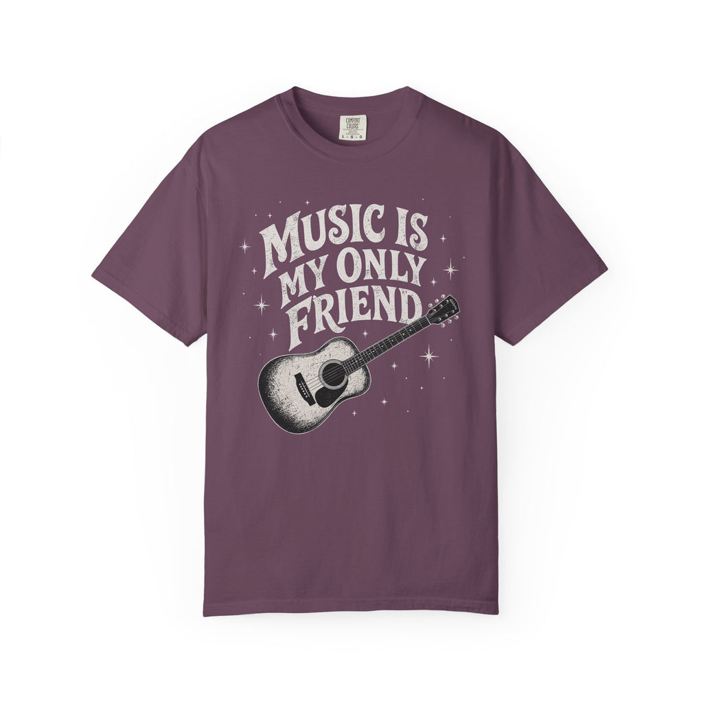 Music Is My Only Friend Guitar T-Shirt