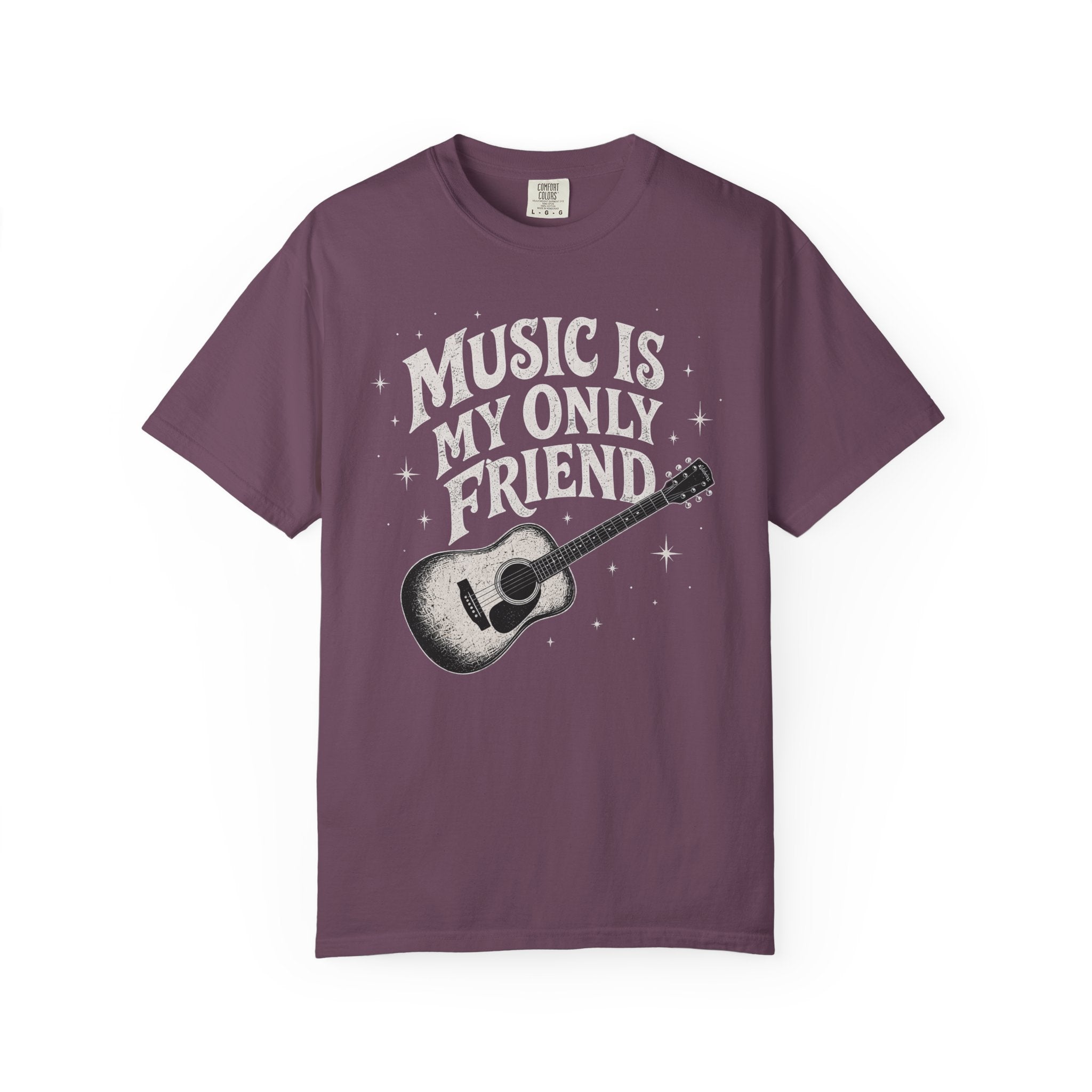 Music Is My Only Friend Guitar T-Shirt