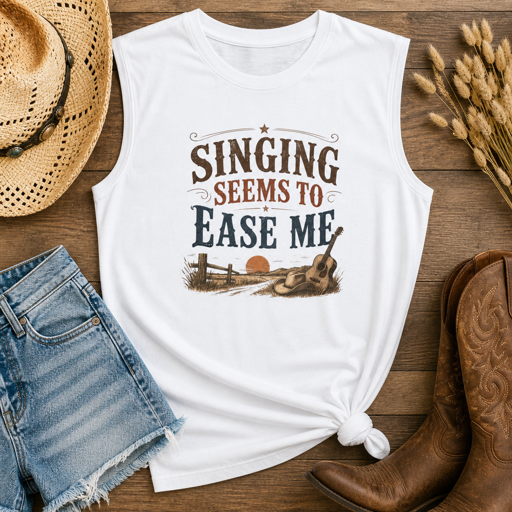 Singing Seems to Ease Me Muscle Tank