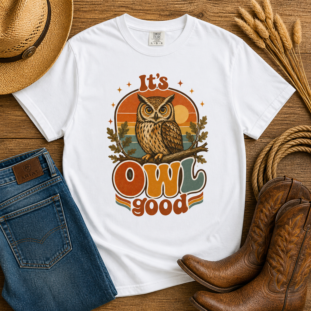 It's Owl Good T-Shirt — Retro Vintage Owl